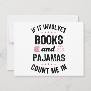 Carte De Remerciements Si cela implique des livres et des pyjamas livre l