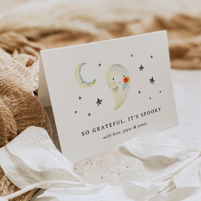 Carte De Remerciements Si gracieux, c'est Éffrayant | Baby shower d'Hallo (Créateur téléchargé)