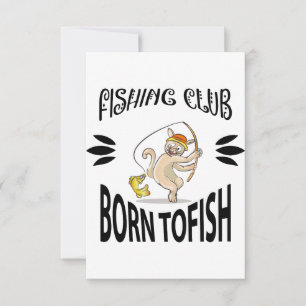 Carte De Remerciements SIGNE DE NAISSANCE DU CLUB DE Pêche AU POISSON Car
