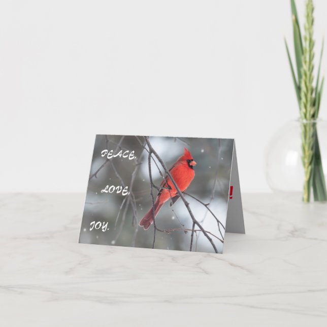 Carte De Remerciements Silence Wonders Cardinal Cardinal (Devant)
