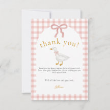 Silly Goose Blush Pink Gingham Baby Shower 