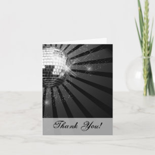 Carte De Remerciements Silver Sparkle
