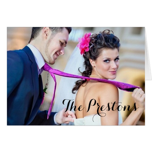 Carte de remerciements simple classique (Devant Horizontal)