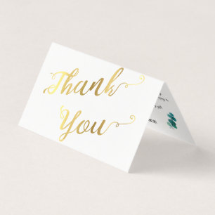Carte de remerciements simple d'or d'eucalyptus de