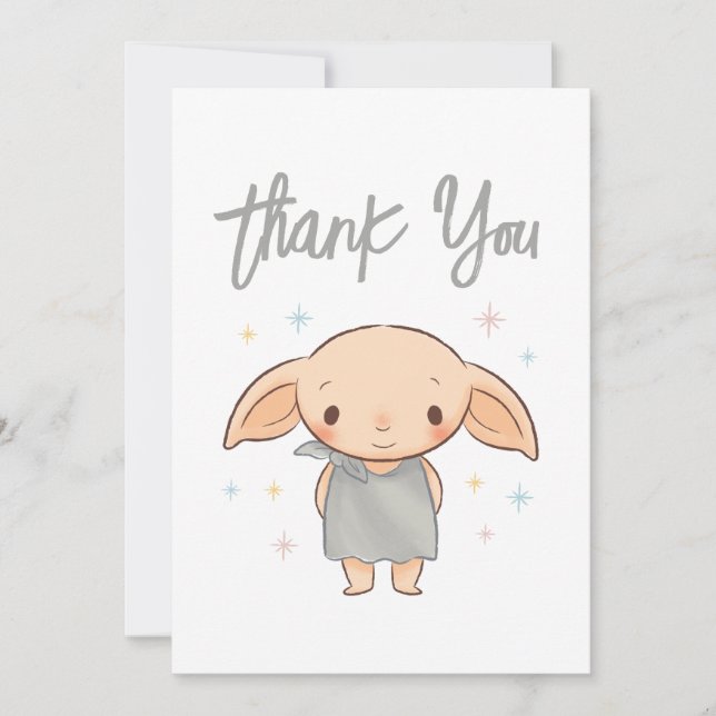 Carte De Remerciements Simple Harry Potter - Dobby Baby Shower (Devant)