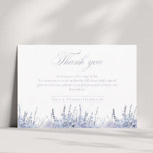 Carte De Remerciements Simple Mariage Abstrait Aquarelle Lavande