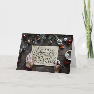 Carte De Remerciements Simple Merry Christmas
