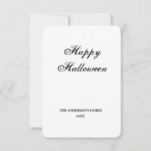 Carte De Remerciements simple minimum ajouter votre texte halloween
