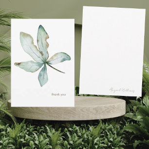 Carte De Remerciements Simple Moderne Personnalisé Tropical Green