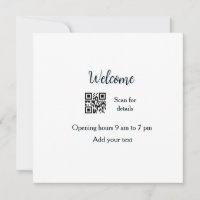 Simple ouverture de bienvenue code-barres QR ajout