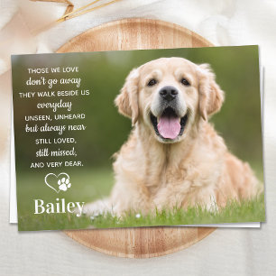 Carte De Remerciements Simple Pet Memorial Animaux de compagnie Perdre Po