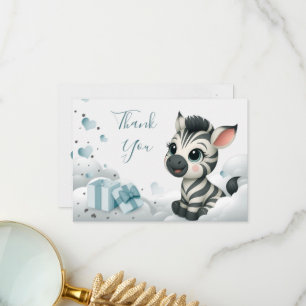 Carte De Remerciements Simple petit zèbre mignon 