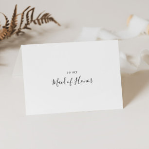 Carte De Remerciements Simple Remerciement de la Mariée Minimaliste