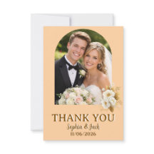 Simple Remerciement de Mariage Photo Moderne