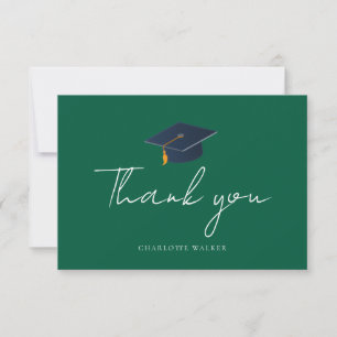 Carte De Remerciements Simple Remerciements de Diplômé Typographiques