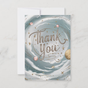 Carte De Remerciements Simple Whimsical Cosmic Celestial