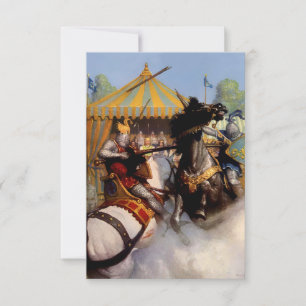 Carte De Remerciements "Sir Mordred's Lance Broke" par NC Wyeth