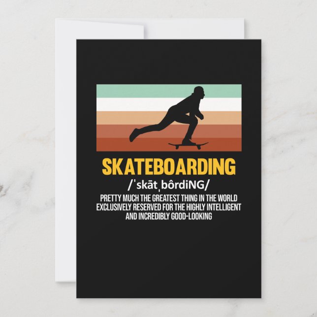 Carte De Remerciements Skateboard Definition Skateboard Skateboard (Devant)