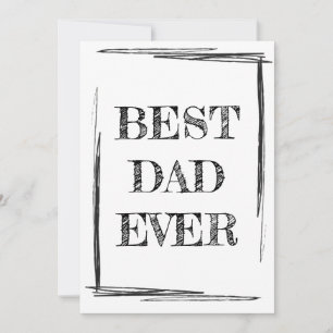 Carte De Remerciements Sketchchy Black & White Meilleur papa jamais
