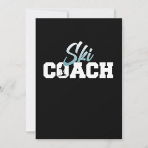 Carte De Remerciements Ski Coach Ski Ski Snowboard Sports d'hiver