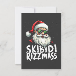 Carte De Remerciements Skibidi Rizzmas Funny Gen Alpha Slang Noël