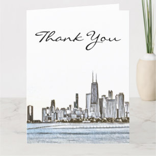 Carte de remerciements Skyline de Chicago
