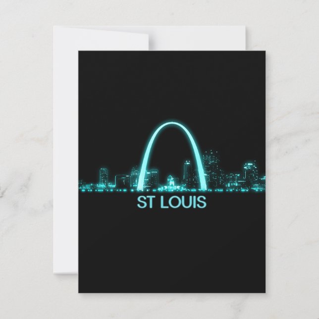 Carte De Remerciements Skyline de Saint-Louis (Devant)