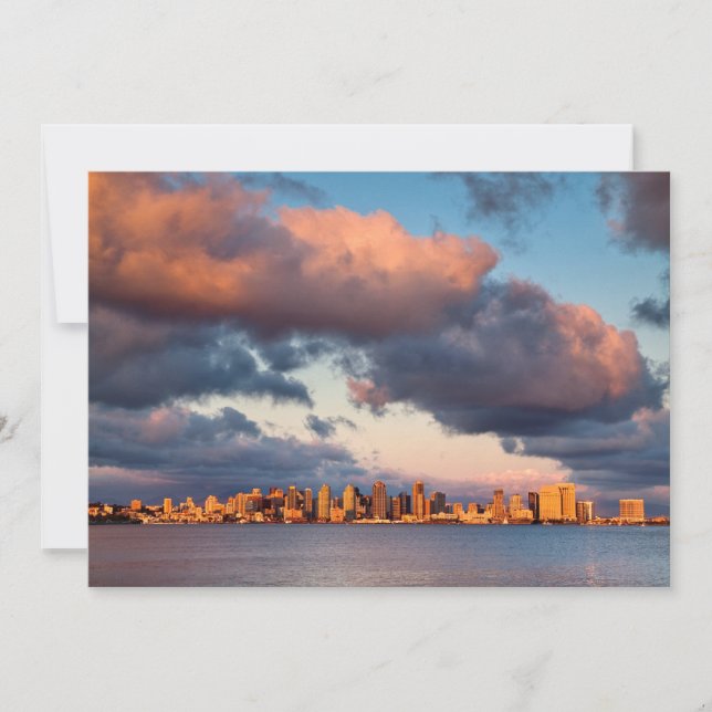 Carte De Remerciements Skyline de San Diego Bay City (Devant)