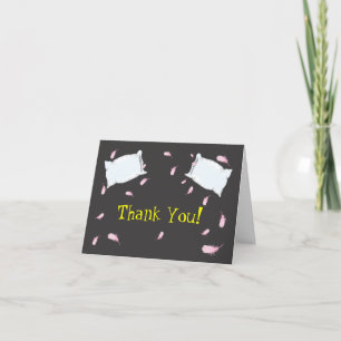 Carte De Remerciements Slumber Party Pillow Fight Birthday Thank You Note