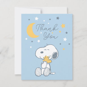 Carte De Remerciements Snoopy & Woodstock Cadeau de Baby Shower pour un