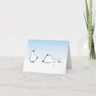 Carte De Remerciements Snowman solive