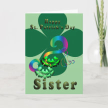 Soeur vedette trèfle Shamrock trèfle Saint Patrick