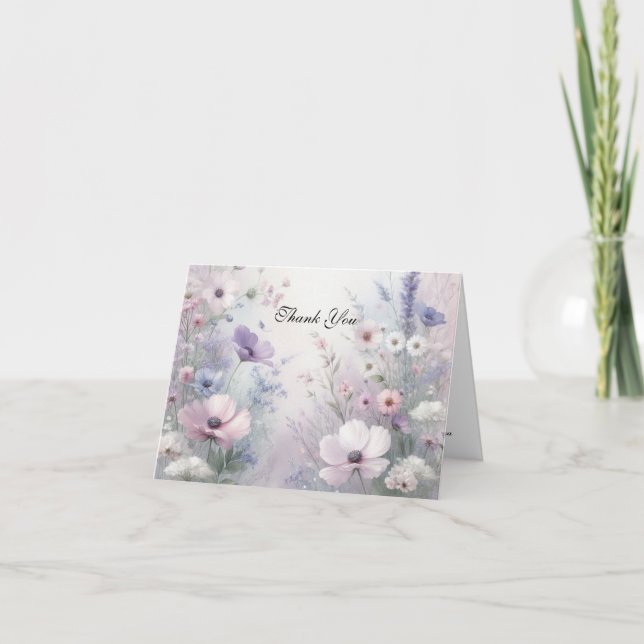 Carte De Remerciements Soft Fleur sauvage Meadow Daydream (Devant)