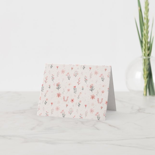 Carte De Remerciements Soft Floral Thank You Card (Devant)
