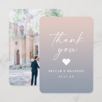 Soft Ombre Blush Rose & Dusty Blue Mariage