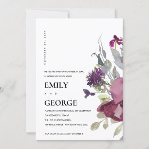 CARTE DE REMERCIEMENTS SOFT PURPLE LILAC FLORAL NOUS AVONS LIÉ L'INVITATI