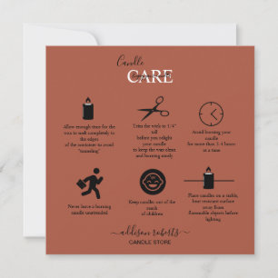 Carte De Remerciements Soins aux chandelles Orange Professional