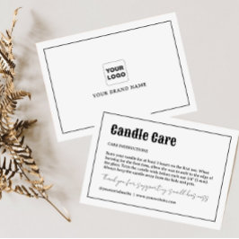 Carte De Remerciements Soins de bougie de typographie rétro