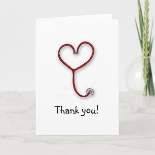 Carte De Remerciements Soins infirmiers avec coeur - Cadeau des infirmièr