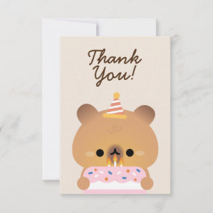 Carte De Remerciements Soirée d'anniversaire très simple
