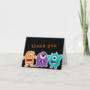 Carte De Remerciements Soirée des Anniversaires de enfants du Monster Mas