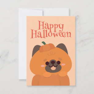 Carte De Remerciements Soirée d'Halloween simple et amusante