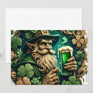 Carte De Remerciements Soirée enchantée de toast Ale A Leprechauns