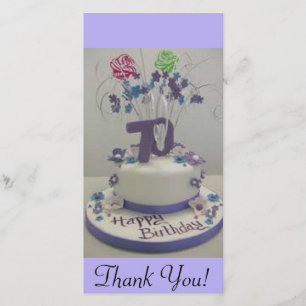 Carte De Remerciements soixante-dixième Gâteau d'anniversaire