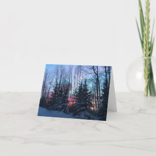 Carte De Remerciements Soleil d'hiver vierge
