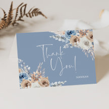 Something Blue Floral Mariage Personnalisé