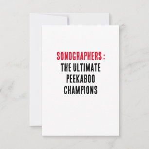 Carte De Remerciements Sonographes : Les champions du peekaboo
