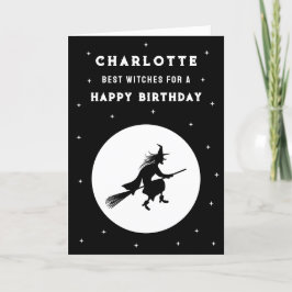 Carte De Remerciements Sorcière d'anniversaire Halloween pour enfants