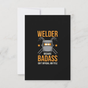 Carte De Remerciements Soudeur parce que Badass n'est pas un titre offici