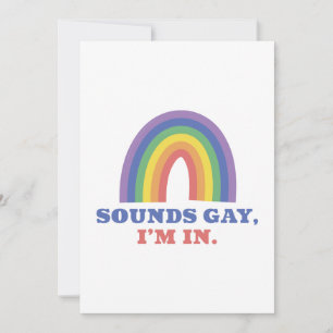 Carte De Remerciements Sounds Gay I'm In